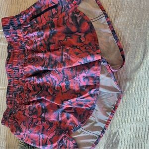 Lululemon pink and blue Patterned Athletic Shorts